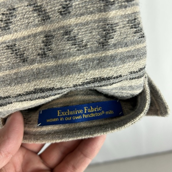 Pendleton Women's Large‎ Aztec Woolen Mills Full Zip Jacket Gray Virgin Wool - Picture 4 of 15